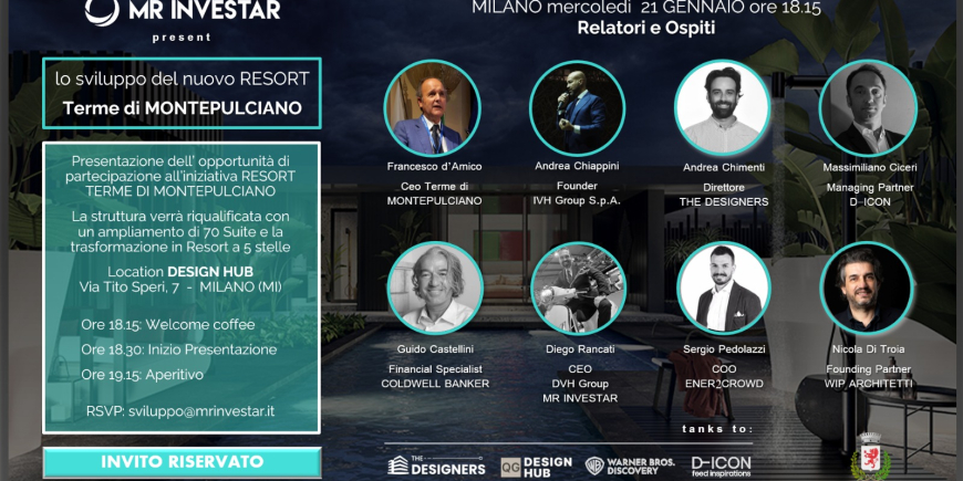 MR Investar presenta il progetto Terme di Montepulciano